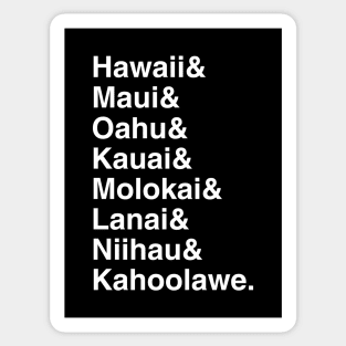 Hawaiian Islands List Sticker